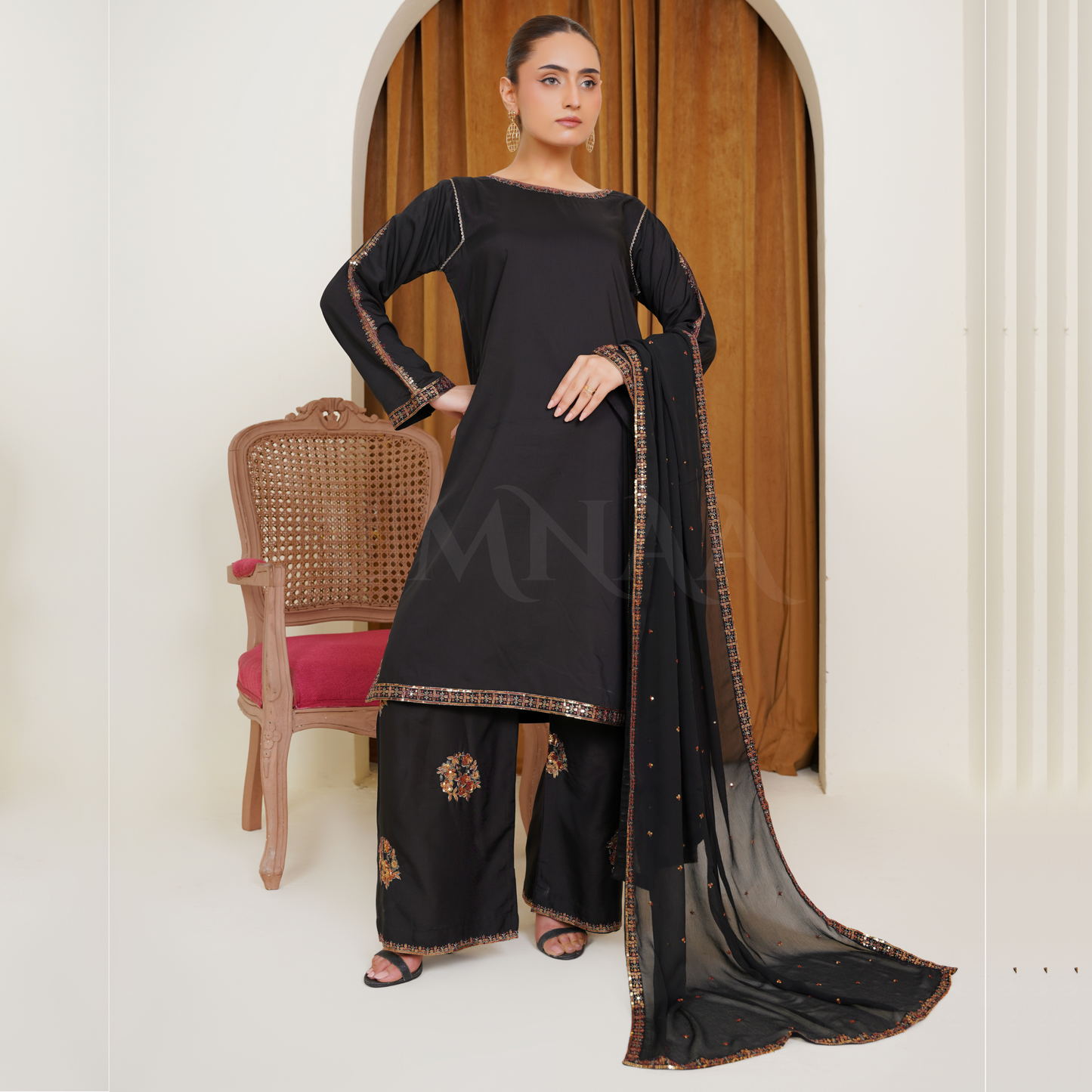 UA-117 Embroidered Viscose Collection | Ready to Wear | Umnaa
