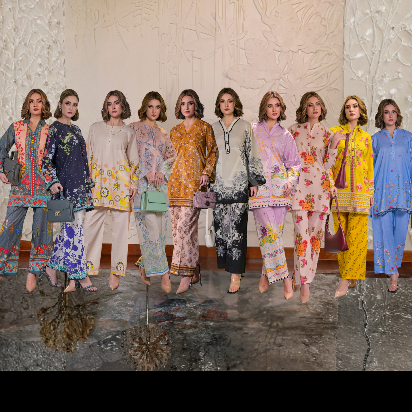 USN-17 Printed Cambric Cotton Co-Ords Set by Saphron