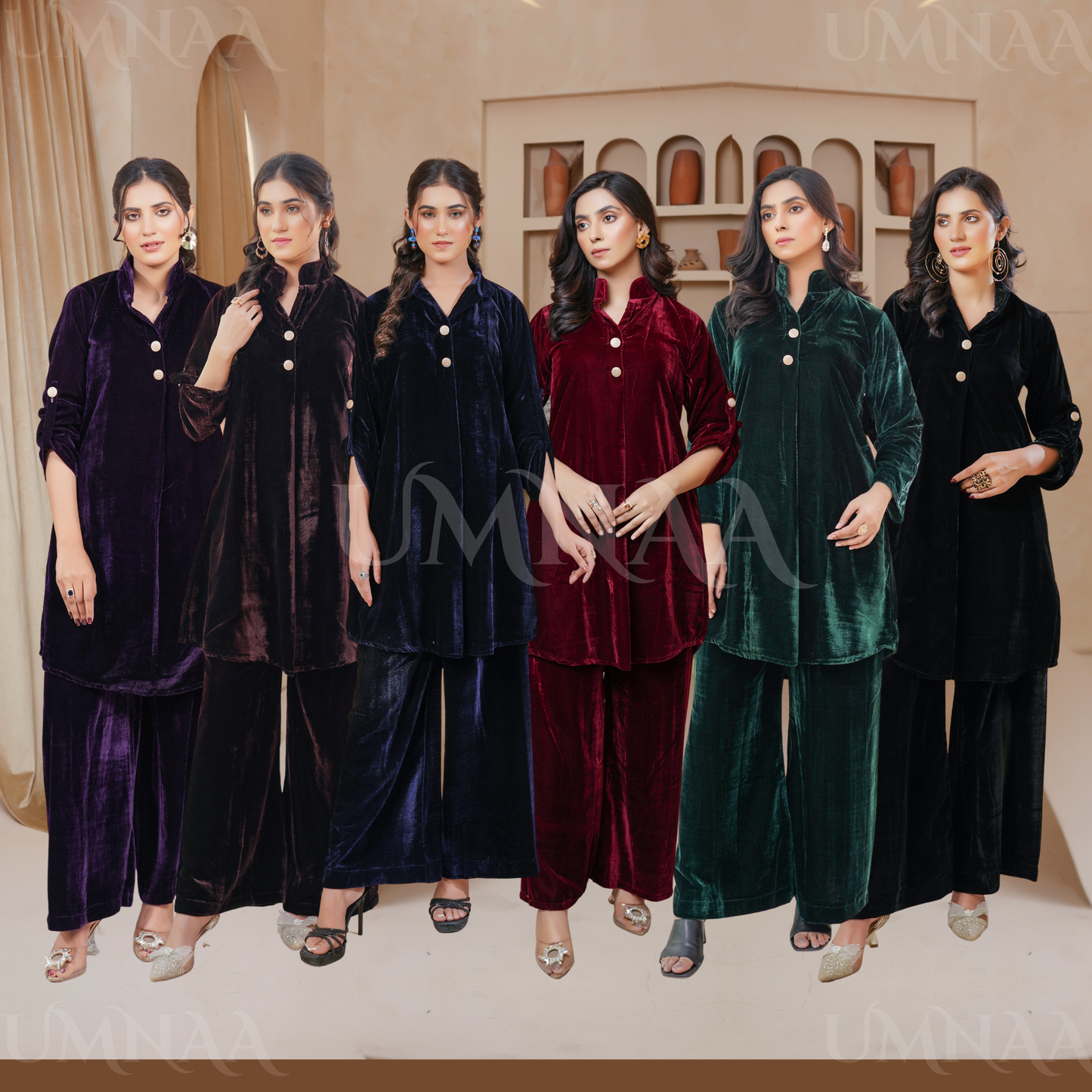 UMS-46 Velvet Co-Ords set by Simrans | Ready to Wear | Asian Clothes