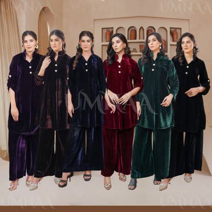 UMS-46 Velvet Co-Ords set by Simrans | Ready to Wear | Asian Clothes