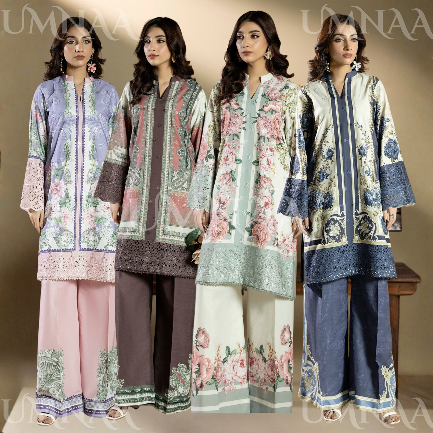 UTT-16 "AMALTAS" winter Slub Embroidered Printed Co-Ords set | Ready to Wear Pakistani | Traditional Thread