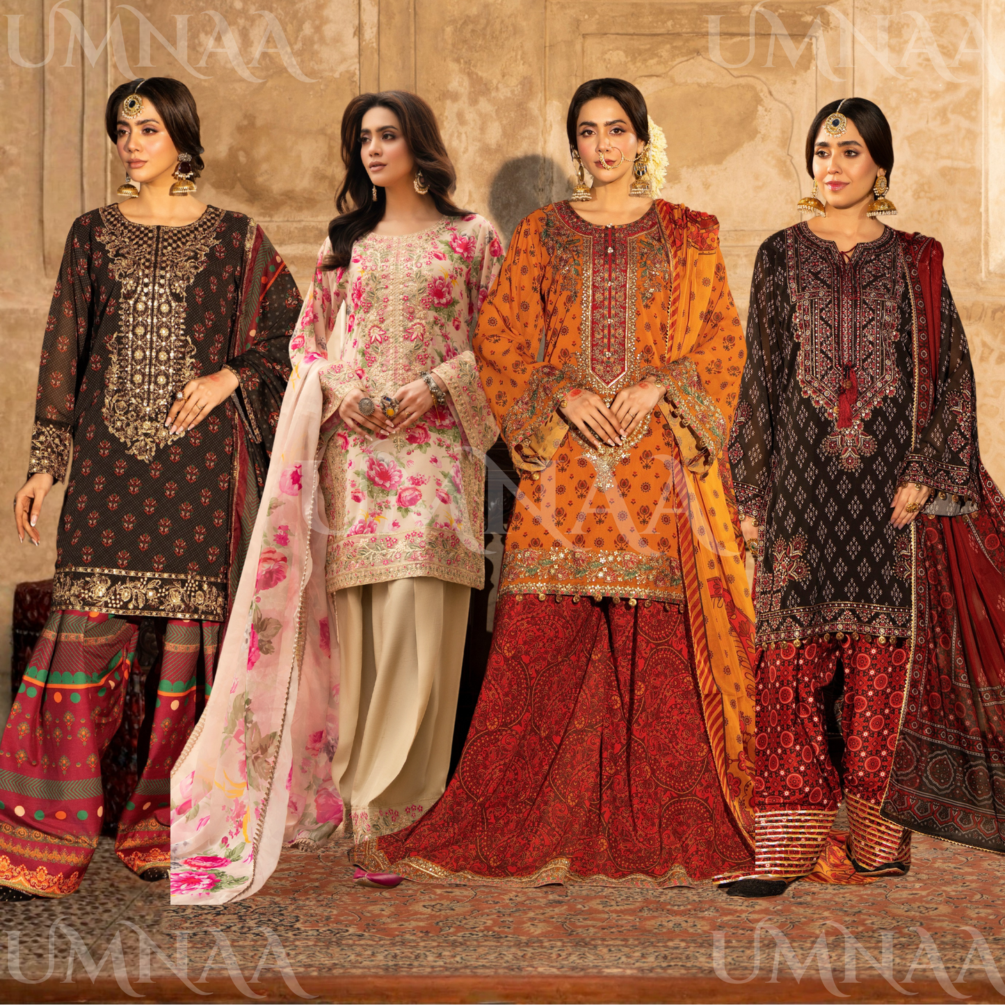 "AURA" Embroidered Georgette Collection by Karma Collection