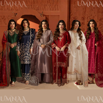 UA-170 Raw Silk Embroidered Festive Collection