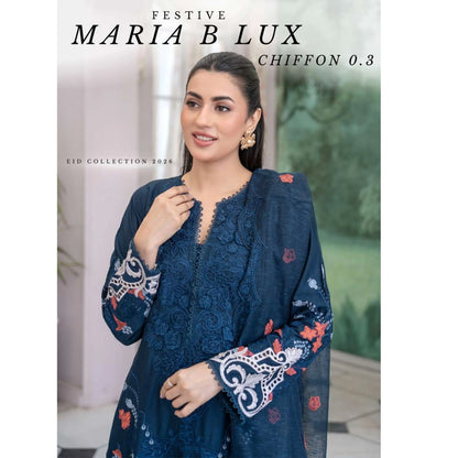 UMRZ-55 Festive Maria.b Lux by Rangz Embroidered Linen Collection
