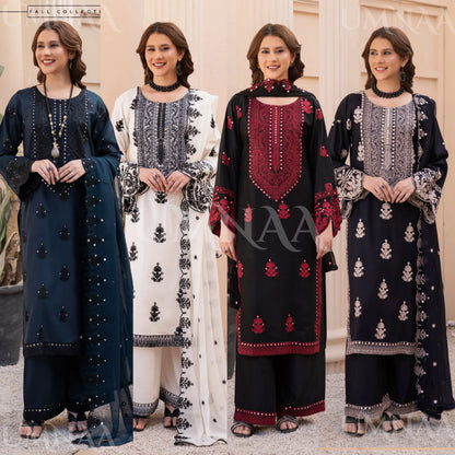 UA-179 Embroidered Linen Festive Collection by Umnaa