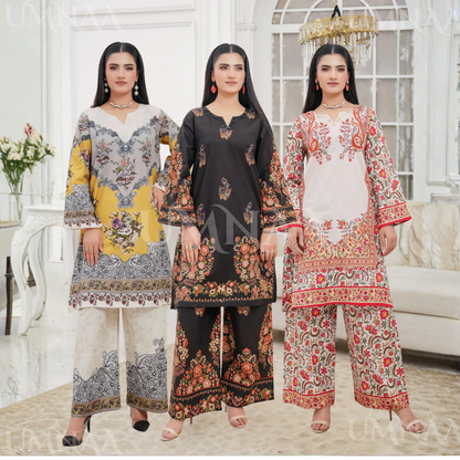 UMS-60 "Attire" Lawn 2 Piece Co-Ords Set by Simrans