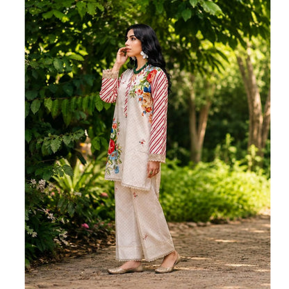 USN-21 Printed Lawn 2 Piece Co-Ord Set for Women | Soft Summer Casual Wear by Saphron