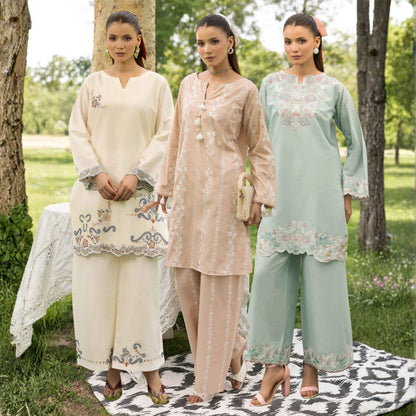 UMS-66 "Image Kari" Embroidered Lawn Co-Ords Set by Simrans | Ready to Wear Pakistani Asian clothes