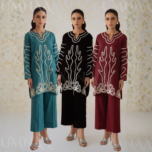 UN-02 Doria Lawn 2 Piece Co-Ord Set for Women | Premium Printed Matching Set by Naubahar | Summer Casual Wear
