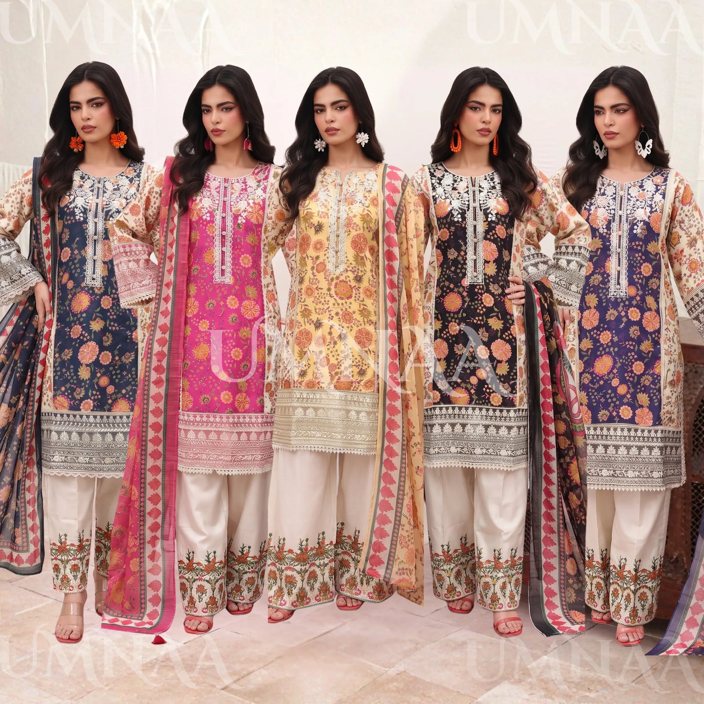 UA-334 Embroidered Viscose 3 Pc Collection Ready to Wear Pakistani Asian clothes by Umnaa