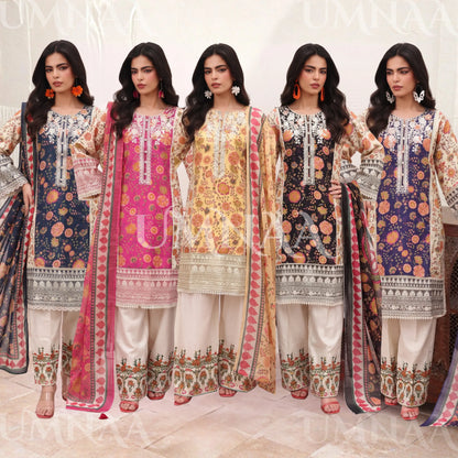 UA-334 Embroidered Viscose 3 Pc Collection Ready to Wear Pakistani Asian clothes by Umnaa