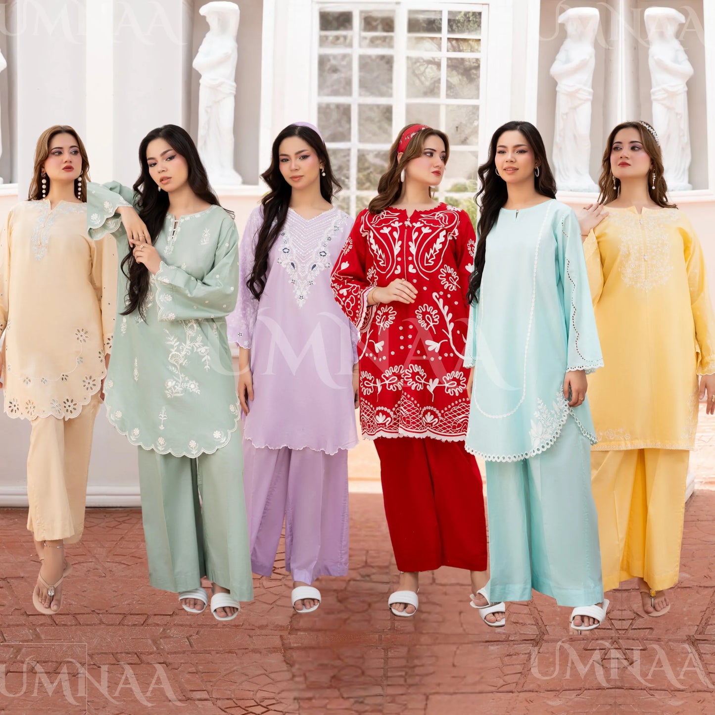 UA-243 Embroidered Lawn Summer Lawn Co-Ords Set by Umnaa