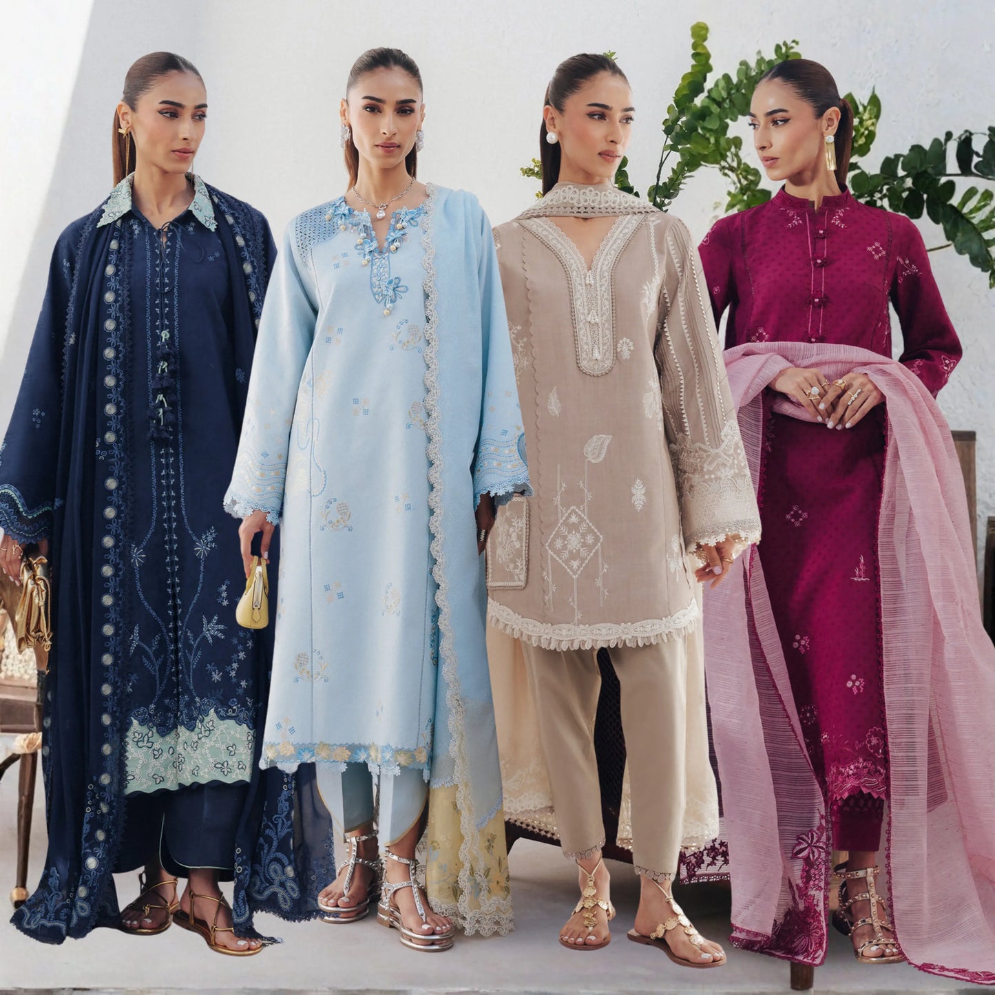 UQR-01 Qalamkar Basic Pret 26" Summer Collection | Ready to Wear Asian clothes