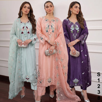 UA-266 Embroidered Festive Kaftan Sheesha Silk Collection by Umnaa | Pakistani Trendy Kaftan Asian Clothing