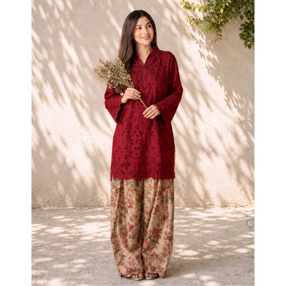 UA-273 Cambric Cotton Co-Ords Farshi Shalwar 2 Piece | Umnaa