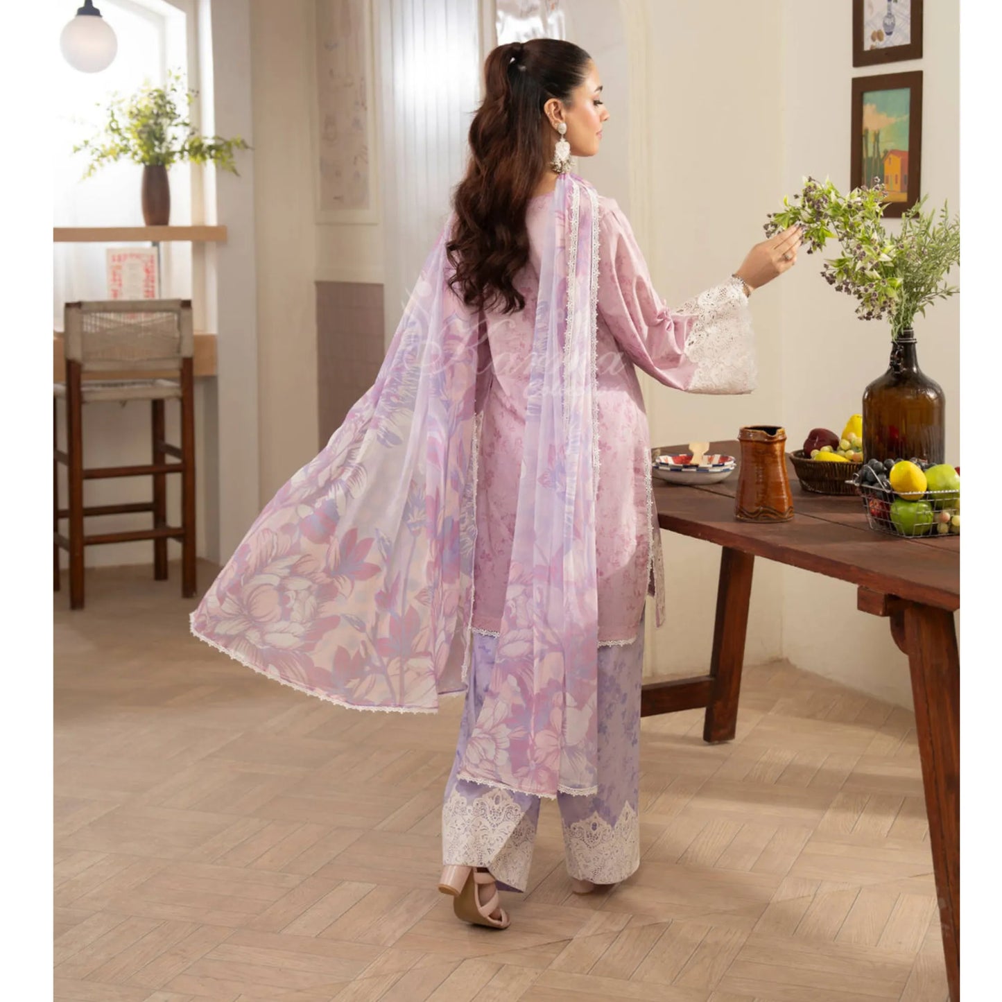 "Flora" Embroidered Lawn 3 Pc Collection | Karma Collection
