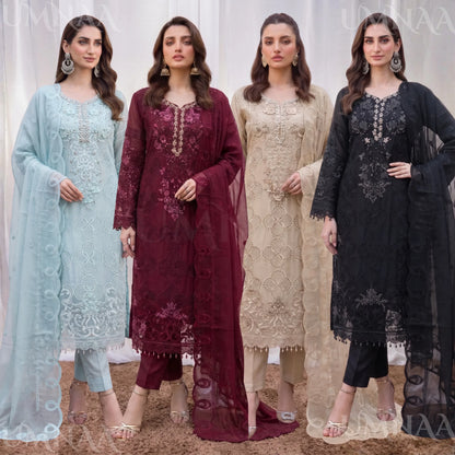 UA-295 Luxury Chiffon 3 Pc Collection | Umnaa