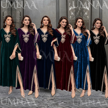 UA-304 Luxury Embroidered Kaftan 1 Pc | Umnaa