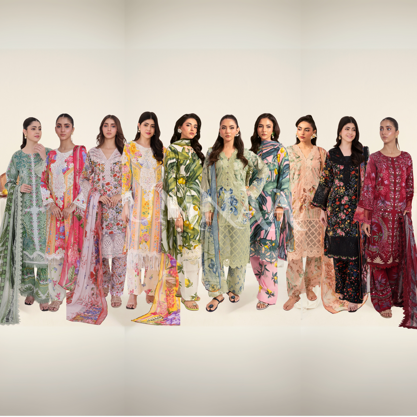 UA-94 3 Pc Embroidered Printed Summer Lawn | Ready to Wear | Umnaa