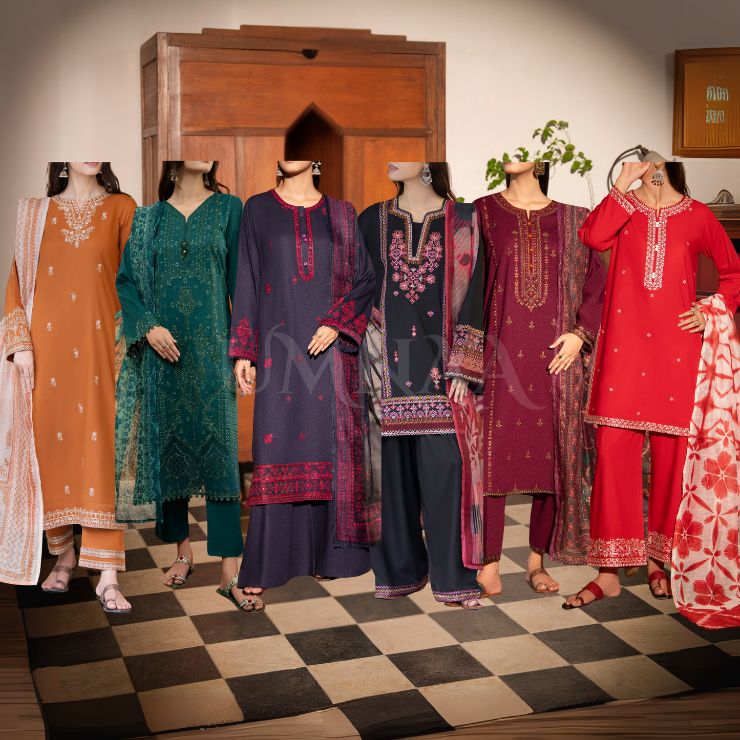 UCA-24 "Saavan" Premium Cotton Embroidered Collection by Casuallite