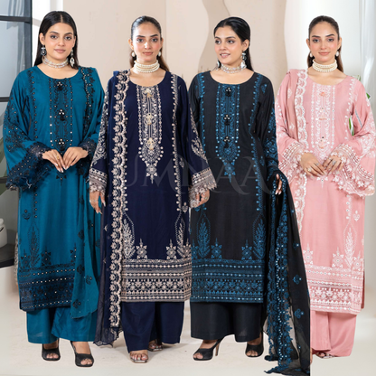 UMRZ-52 "Edenrobe LUX " Embroidered Linen Collection By Rangz
