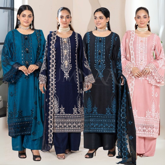UMRZ-52 "Edenrobe LUX " Embroidered Linen Collection By Rangz
