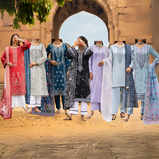 UCA-16 3 Pc Embroidered Cotton Lawn Ready to Wear Eid Collection by Casuallite