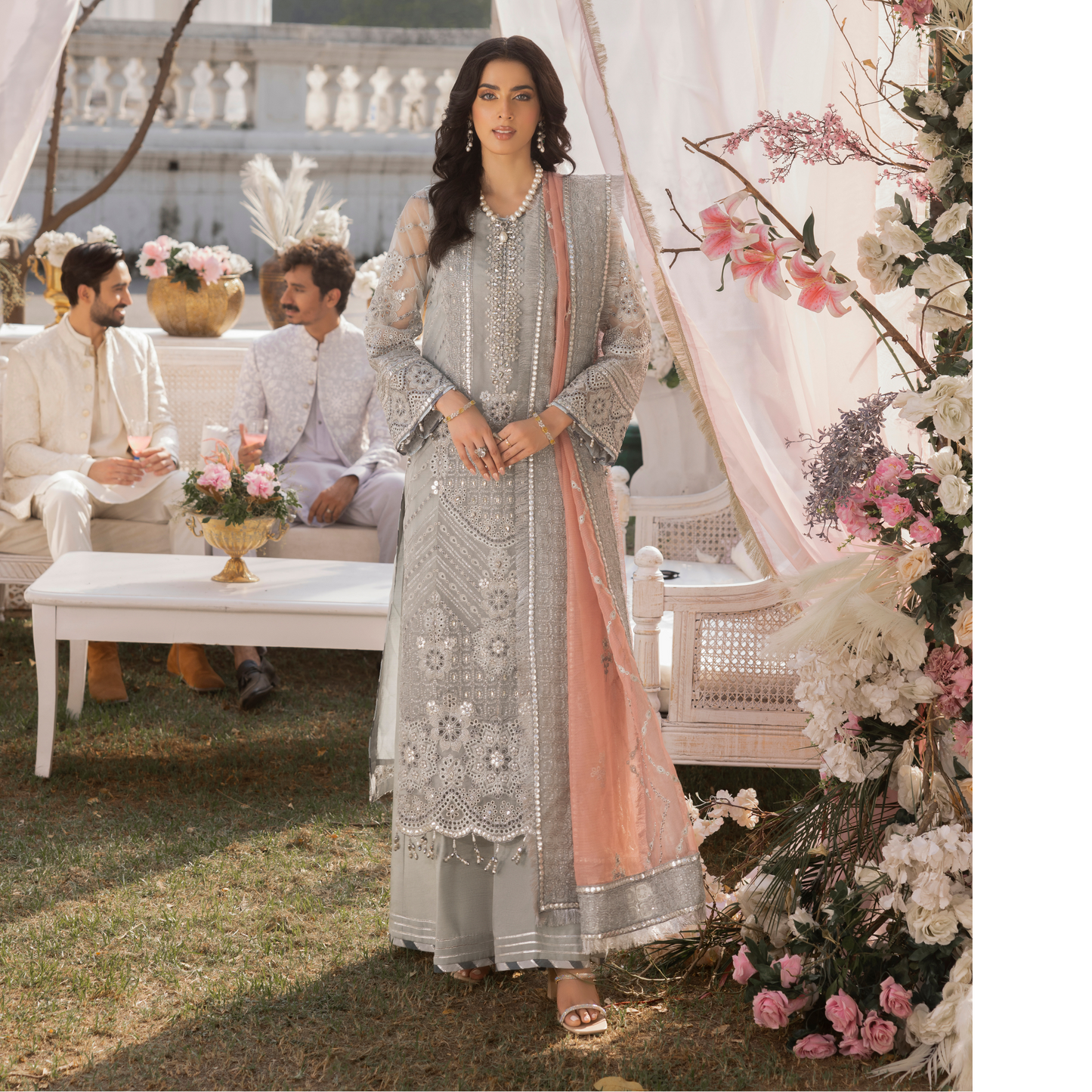 UTT-04 Embroidered Luxury festive 3 Pc Pakistani Dress | Ready to wear | Traditional Thread
