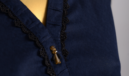 (Navy Blue) 2 Piece Ready to wear Jacquard Solids Naubahar
