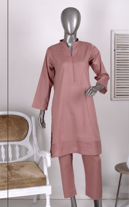 (Pyazi) 2 Piece Ready to wear Jacquard Solids Naubahar