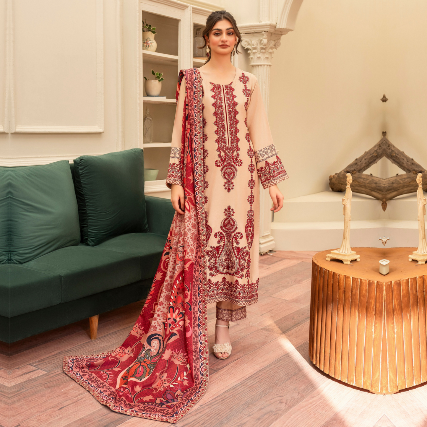 3 Pc Ready to Wear Embroidered Printed Collection | Karma Collection | UMKC0801