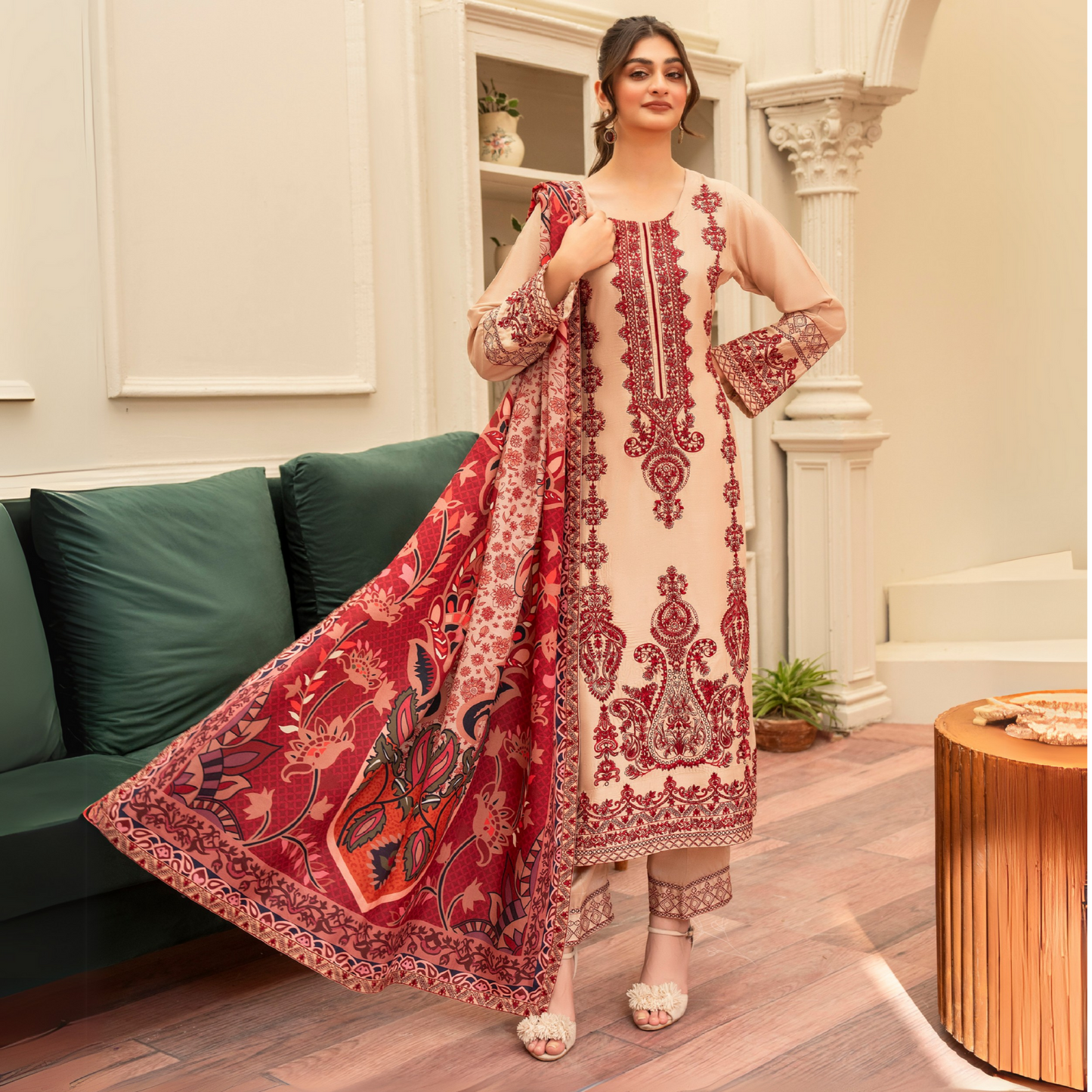 3 Pc Ready to Wear Embroidered Printed Collection | Karma Collection | UMKC0801