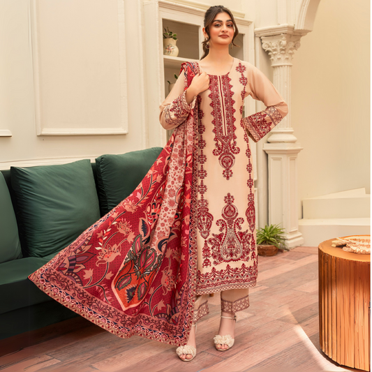 3 Pc Ready to Wear Embroidered Printed Collection | Karma Collection | UMKC0801