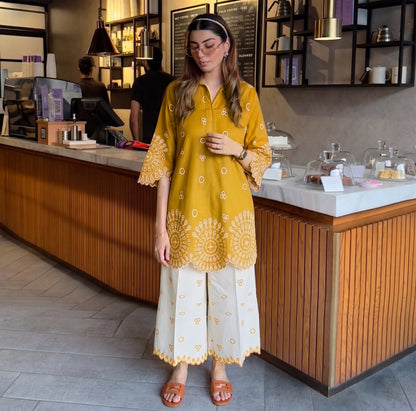UA-232 Embroidered Chikankari Lawn 2 Pc Co-Ord Set Summer Wear by Umnaa
