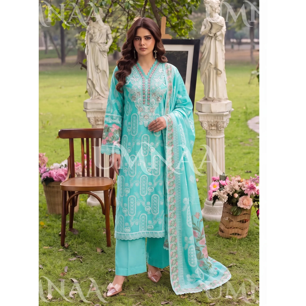 UA-250 Embroidered Cambric Cotton Collection by Umnaa