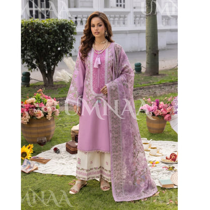 UA-246 Embroidered Cotton 3 Pc Collection Ready to Wear Pakistani Asian clothes by Umnaa