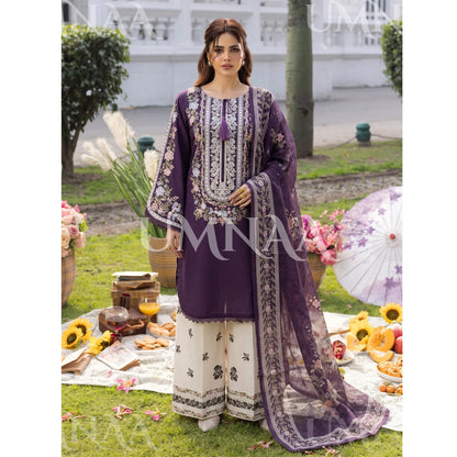 UA-246 Embroidered Cotton 3 Pc Collection Ready to Wear Pakistani Asian clothes by Umnaa