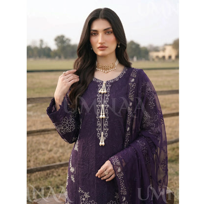 UA-285 Embroidered Cambric Cotton 3 Pc Collection | Umnaa