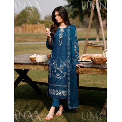UA-285 Embroidered Cambric Cotton 3 Pc Collection | Umnaa
