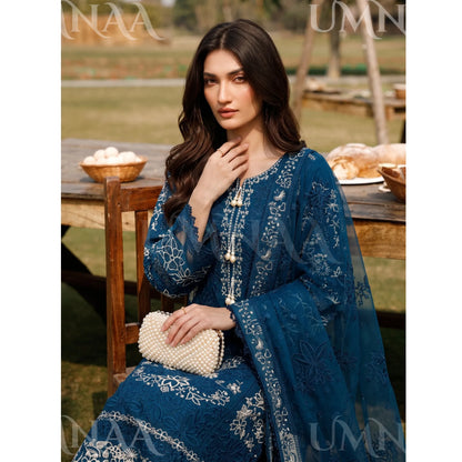 UA-285 Embroidered Cambric Cotton 3 Pc Collection | Umnaa