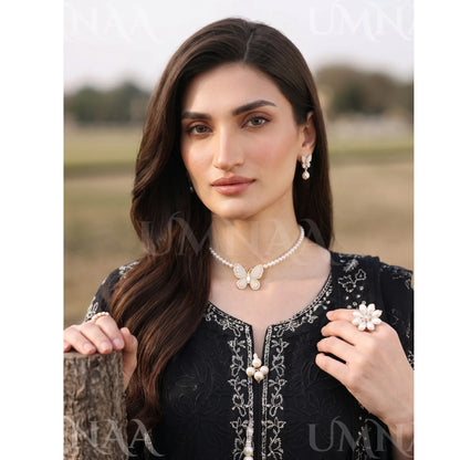 UA-285 Embroidered Cambric Cotton 3 Pc Collection | Umnaa