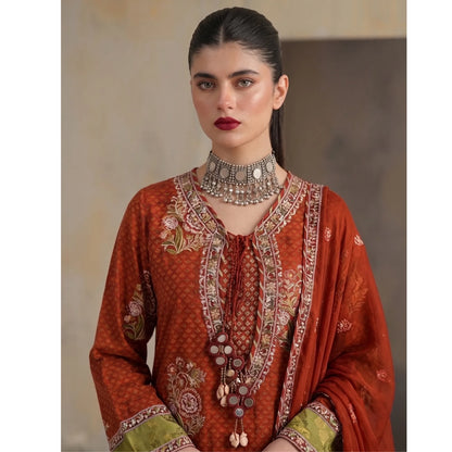 UA-292 Luxury Chiffon Kaftan 3Pc | Umnaa