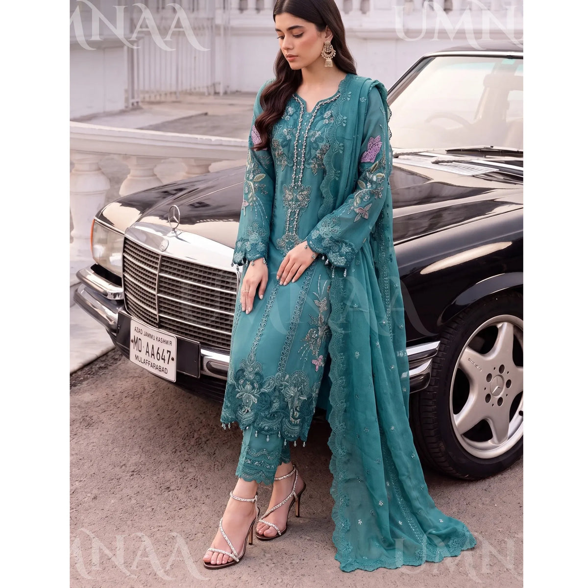 UA-297 Embroidered Luxury Chiffon Collection | Umnaa