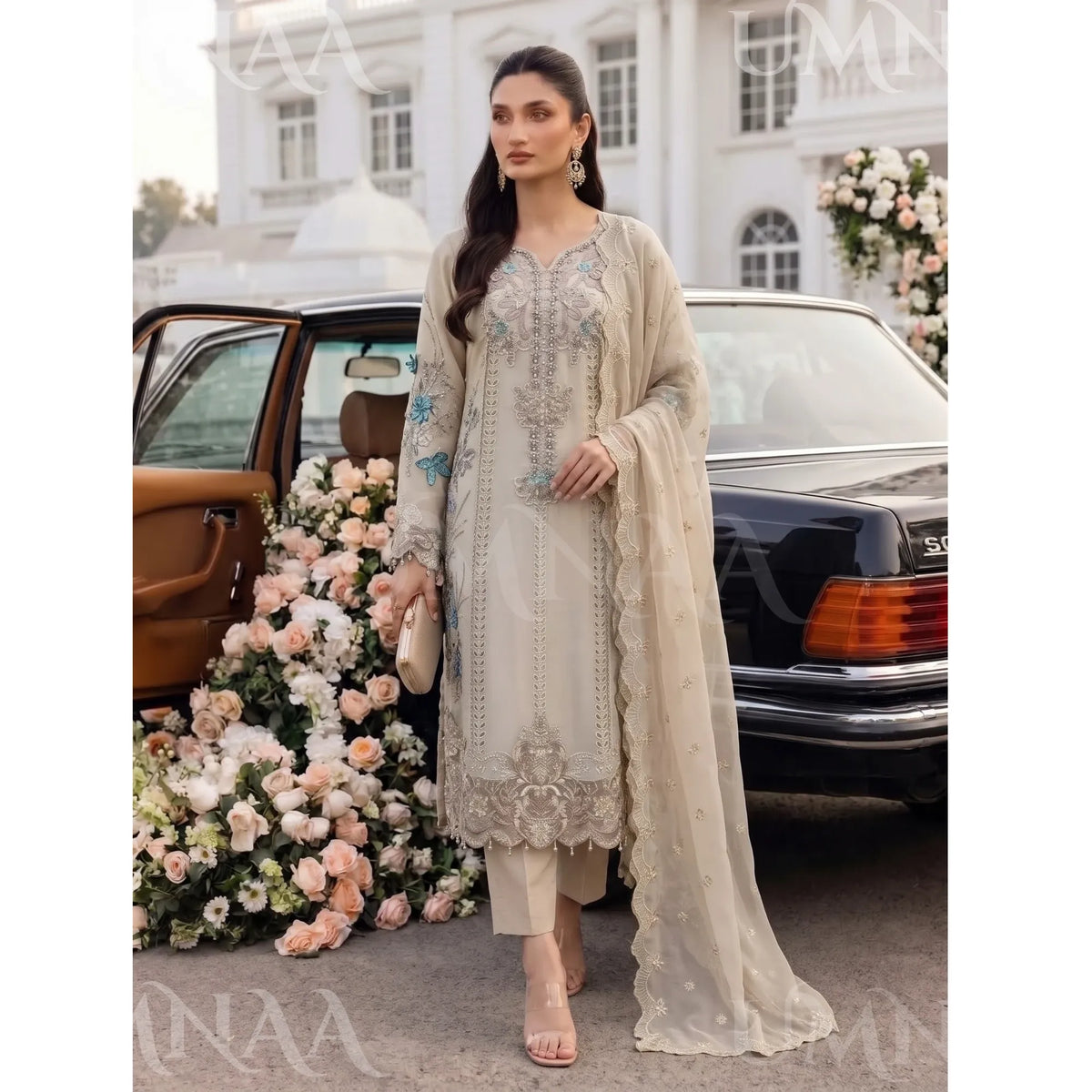 UA-297 Embroidered Luxury Chiffon Collection | Umnaa
