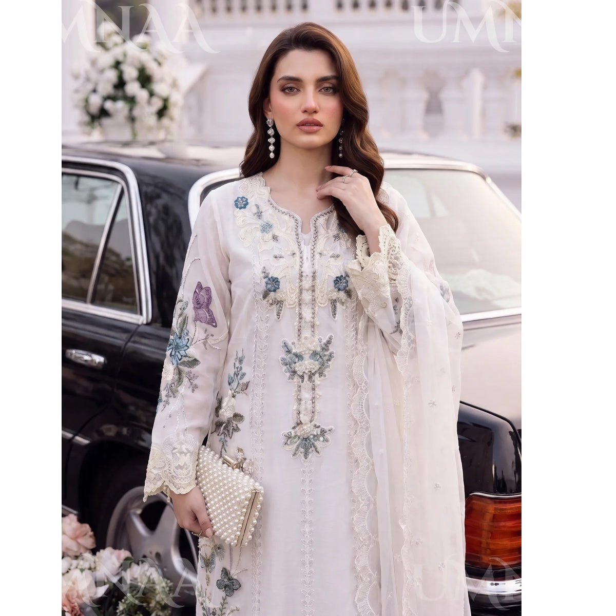 UA-297 Embroidered Luxury Chiffon Collection | Umnaa