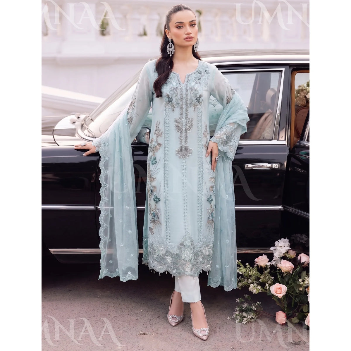 UA-297 Embroidered Luxury Chiffon Collection | Umnaa