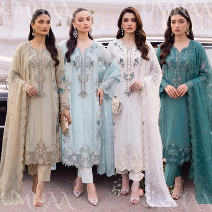 UA-297 Embroidered Luxury Chiffon Collection | Umnaa