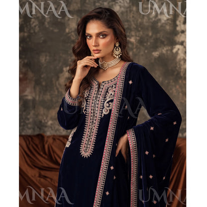 UA-309 Luxury Velvet Farshi Shalwar Collection | Umnaa