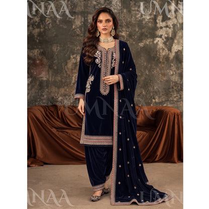 UA-309 Luxury Velvet Farshi Shalwar Collection | Umnaa