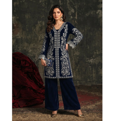 UA-311 Luxury Festive Velvet Cord Set | Umnaa